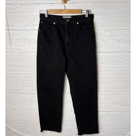 Everlane Jeans Womens Size 29 Long Black The Way High Organic Cotton Raw Hem - Picture 5 of 16